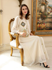 Jalabiya Beaded embroidery Loose Fashion dress