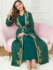 Jalabiya Two-piece Set Hot stamping Embroidery Comfortable Dress