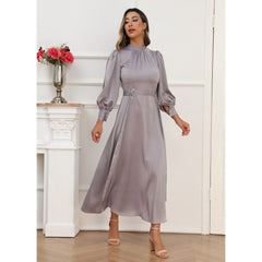 Muslim women's fashionable slimming fitted dress