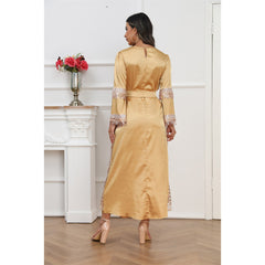 Embroidered elegant long robe Muslim dress for fashionable women