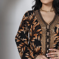 Jalabiya printing dress