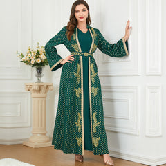 Jalabiya Two-piece Set Hot stamping Embroidery Comfortable Dress