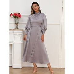 Muslim women's fashionable slimming fitted dress
