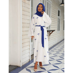 رداء طويل مطرز أنيق للنساء المسلمات