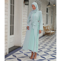 Women's fashionable innerwear with a headscarf, three-piece set