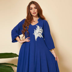 Jalabiya Ice crepe Embroidery dress