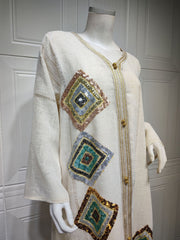 Jalabiya Beaded embroidery Loose Fashion dress
