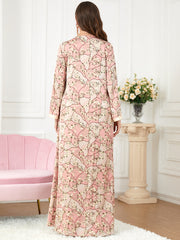 Jalabiya printing satinface dress