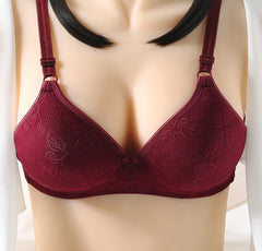 Ladies Push Up Bra Cotton Soft and Comfortable Thin Mould Cup Breast Enhancement Underwear