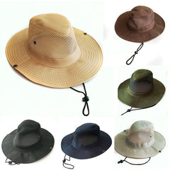 Fishing Caps Men's Outdoor Hat Knight Cap Wide Straw Hat Summer Autumn Tourism Hiking Beach Sun Cap