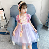 فستان بناتي صيفي جديد للفتيات الصغيرات فستان الأميرة على الطراز الغربي للأطفال الكبار تنورة خرافية ستة تنورة أداء واحدة