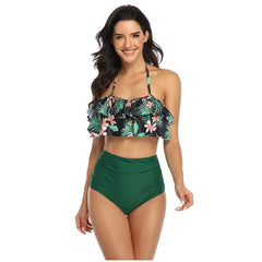 Split Bikini Suit Hot Style Parent child Swimsuit Fashion Printed High Waist Adult Swimwear Swimsuit Women