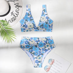 BINKI亚马逊2022年新款印花运动款分体泳装