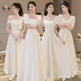 Champagne bridesmaid dress long 2022 spring and summer new bridesmaid dress wedding sister dress graduation dress slim