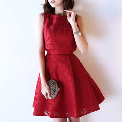 Ladies short two-piece party dress fashion two ways to wear party evening dress tube top birthday dress with waistcoat