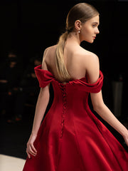 Toast clothing 2022 autumn and winter new bride slim sexy satin one-shoulder engagement evening dress women