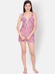 Women's Sexy Pajamas Lace Mesh Deep V Sling Nightdress Pattern Home Short Skirt