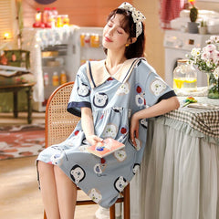 New Nightgowns For Women Sleepwear Cotton Nightdress Night Dress Summer Girls Sleepwear Home Clothes Nightwear Home Wear