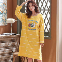 Plus Size Pyjamas Women Pijama Feminino Nightgown M 3XL Long Sleeved Nightgown Spring and Autumn Female Sleepwear