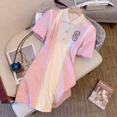 Small fragrance style French polo collar dress women's 2022 summer new high-end sports casual temperament skirt