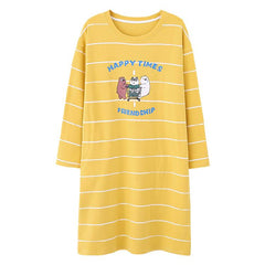 Plus Size Pyjamas Women Pijama Feminino Nightgown M 3XL Long Sleeved Nightgown Spring and Autumn Female Sleepwear