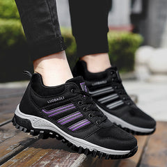 Autumn and winter women's -top single shoes sneakers large size outdoor hiking shoes hiking shoes rubber sole couple shoes