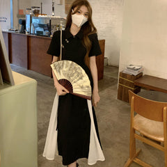 Midi Dress Women's Strap Design Elegant Temperament Korean Ladies A-line Fashion Casual Daily Summer Simple New Vest 2*14