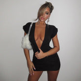 تنورة مثيرة على شكل حرف V، تنورة مطوية