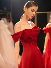 Toast clothing 2022 autumn and winter new bride slim sexy satin one-shoulder engagement evening dress women