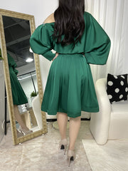 Green elegant hot diamond dress