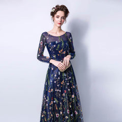 Hot sale new 2022 spring evening dress host flower retro elegant dress skirt fantasy banquet temperament long evening dress