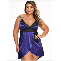 Sexy Large Sleepwear Women Lace XL-5XL Night Dress Sleeveless Nighties V-neck Nightgown Plus Size 3XL Nightdress Nightwear