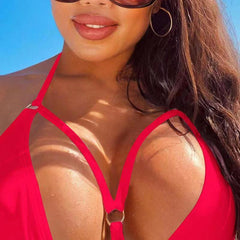 Swimsuit sexy ladies triangle split bikini swimsuit bikini female