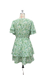 European and American new women's Amazon V-neck short-sleeved dress slim skirt