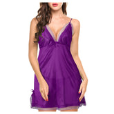 European and American women's fashion  silk home wear nightdress