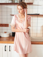 women leisure home wear Bud silk nightgown Summer Autumn sleep wear clothes sexy nightgown short nightskirt