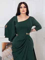 Green Diamond Irregular Dress