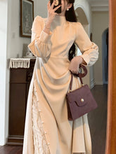 Elegant Midi Women's Designer French Classical Clothing Ladies Spring Autumn Korean Dress 2023