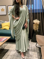 Green Elegant Waist Dress