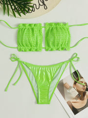 New bikini swimwear European and American ladies sexy solid color swimsuit