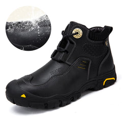 Waterproof motorcycle riding shoes extra size genuine leather riding boots men's racing motorcycle shoes anti collision outdoor hiking boots