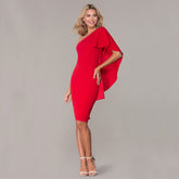 European and American women's dresses, dresses, mid-skirts, one-shoulder lotus leaf sleeves, temperament package hip dresses, women