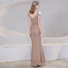 Ladies long fishtail sequin banquet dress