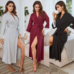 Women Long Wedding Bride Bridesmaid Robes Bride Elegant Sleepwear Lace Women Dressing Gown Bathrobe Bath Robe Sleep Lounge