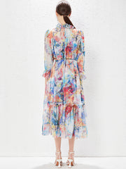 6286 high-quality spot summer new women's clothing Australian niche mage temperament dress elegant two-piece long skirt