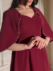 Red Elegant Hot Diamond Waist Dress
