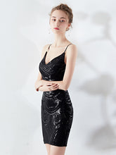 Ma'am fashion New trend Sequins Camisole sexy Dress wedding party party short-style Full dress