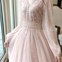 Dress Long Super- First Love Skirt Women's Autumn Elegant Apricot Dress Mesh Dress 2022 New Spring