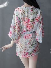 Sexy Ladies Lingerie Printed Women's Nightgown Home Pajamas