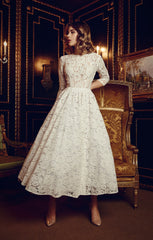 New Dress Slim Fit Mid Sleeve Dress Solid Color Midi Dress